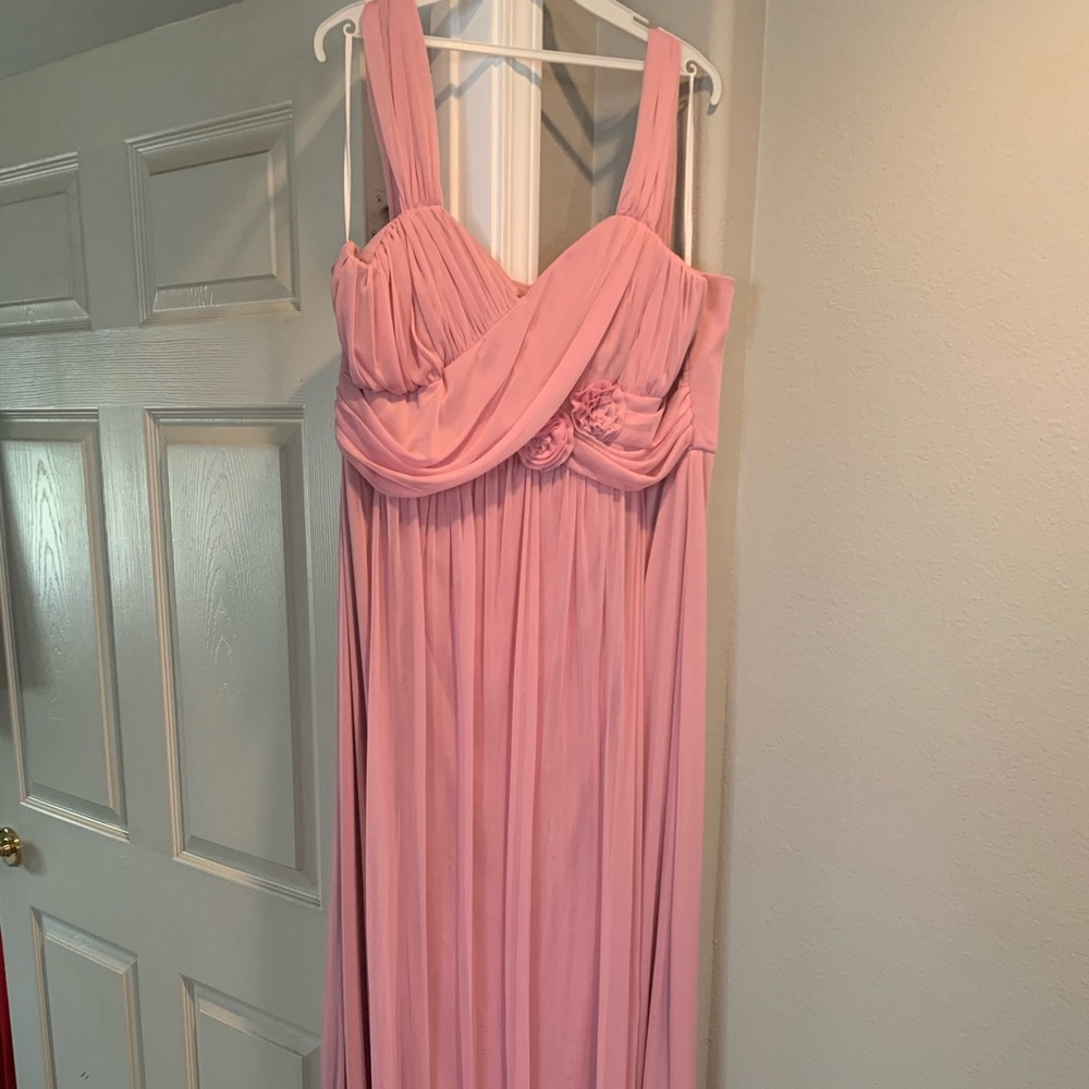 Long Pink chiffon Maternity Dress NWT